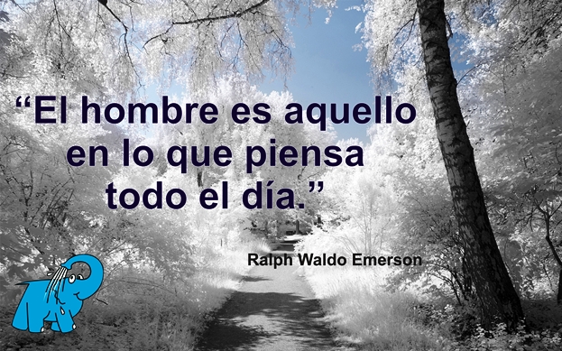 Una Enseñanza de Ralph W. Emerson en la Frase del Día del Elefante Azul de Avilés.